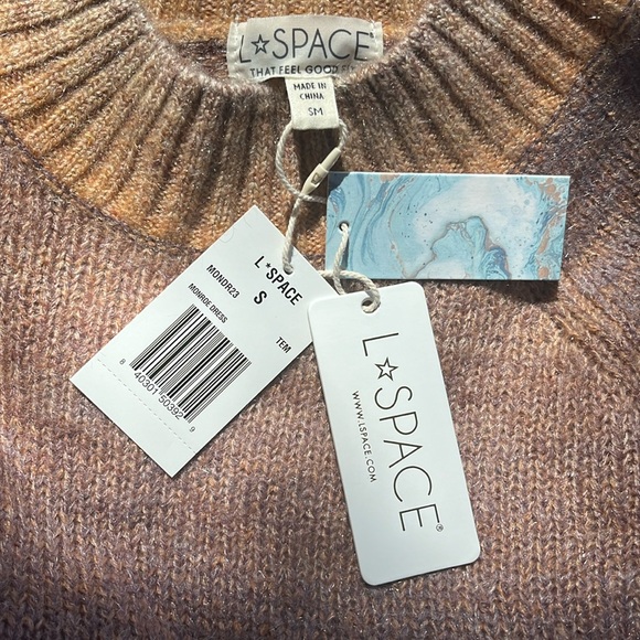 LSPACE MONROE BELL LONG SLEEVE MAXI SWEATER DRESS SIZE S SIDE SLIT CREW NECK NWT - Picture 5 of 9